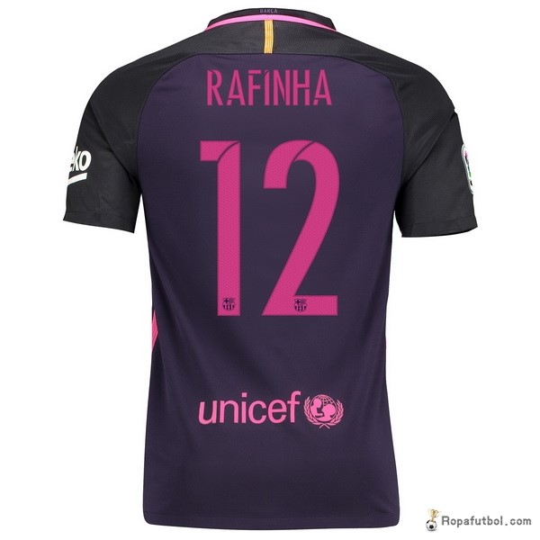 Camiseta Barcelona Replica Segunda Ropa Rafinha 2016/17 Purpura